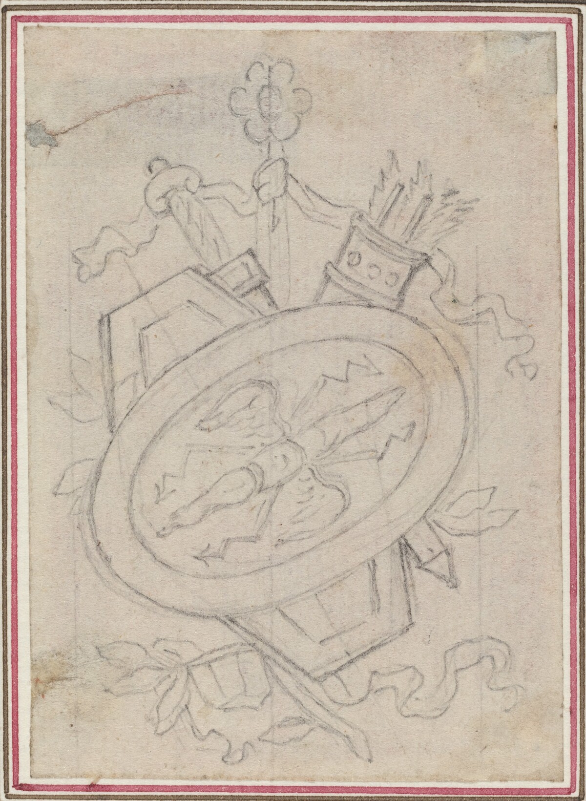 An Ornamental Trophy by Hubert François Gravelot