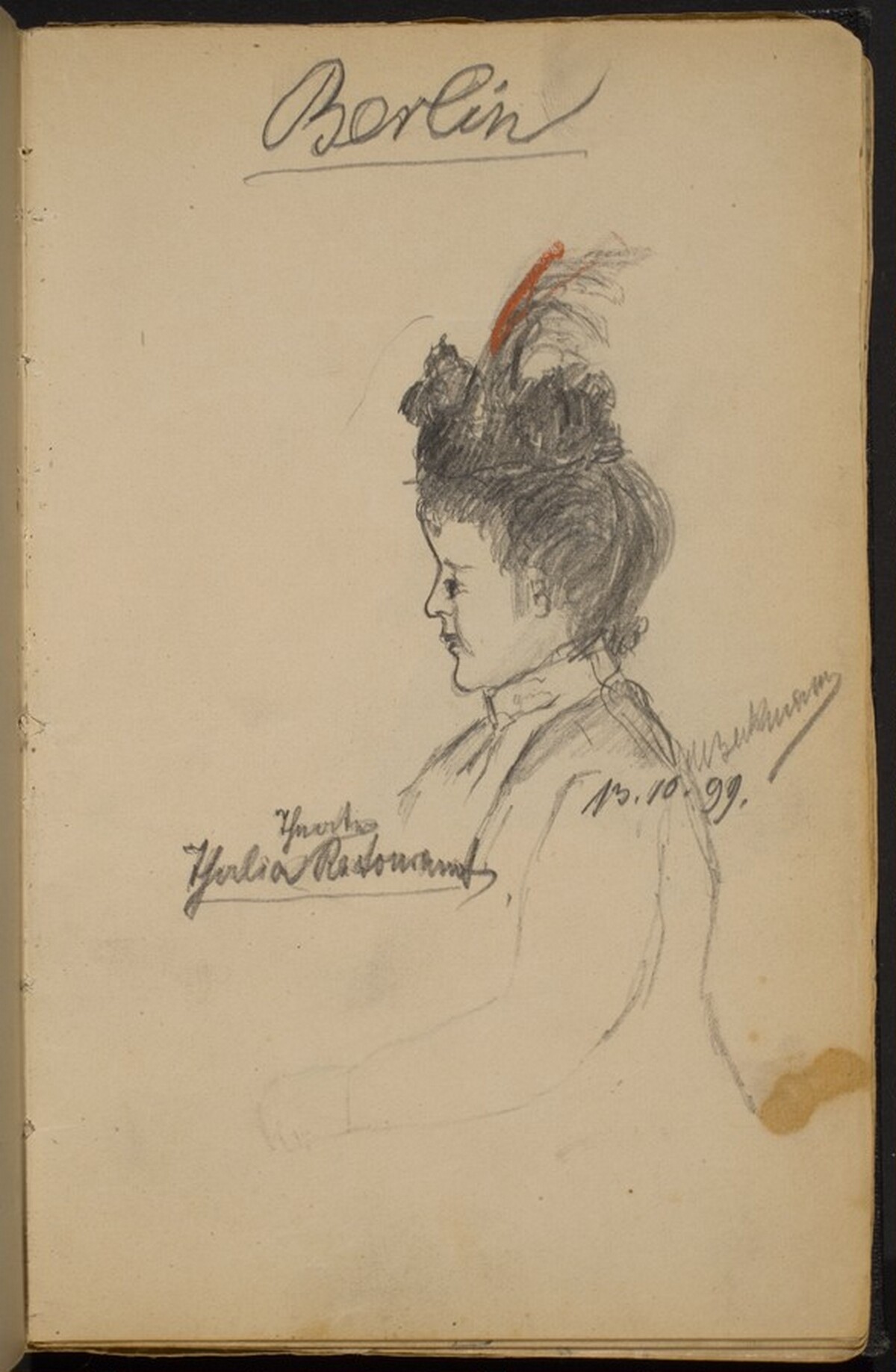 Woman in Profile to the Left by Max Beckmann