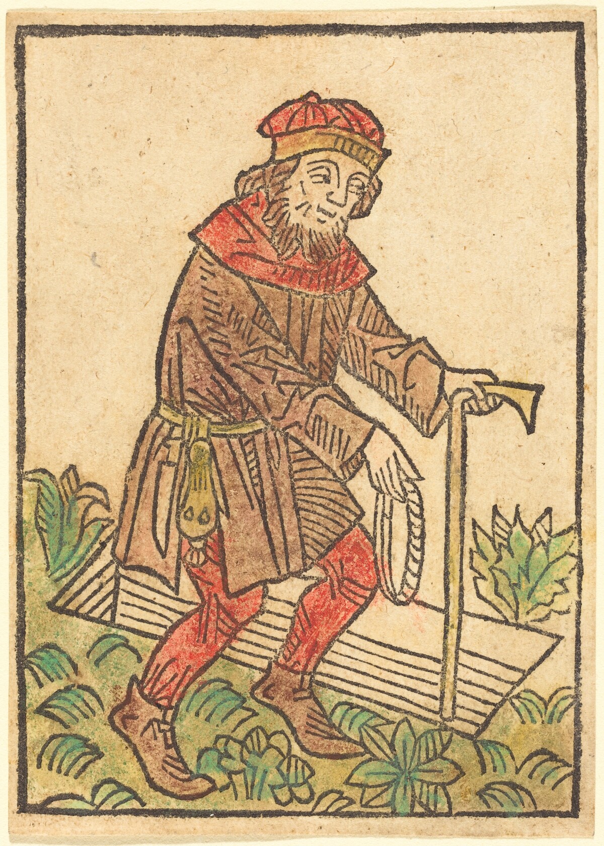 Man Walking Towards a Grave by German 15th Century