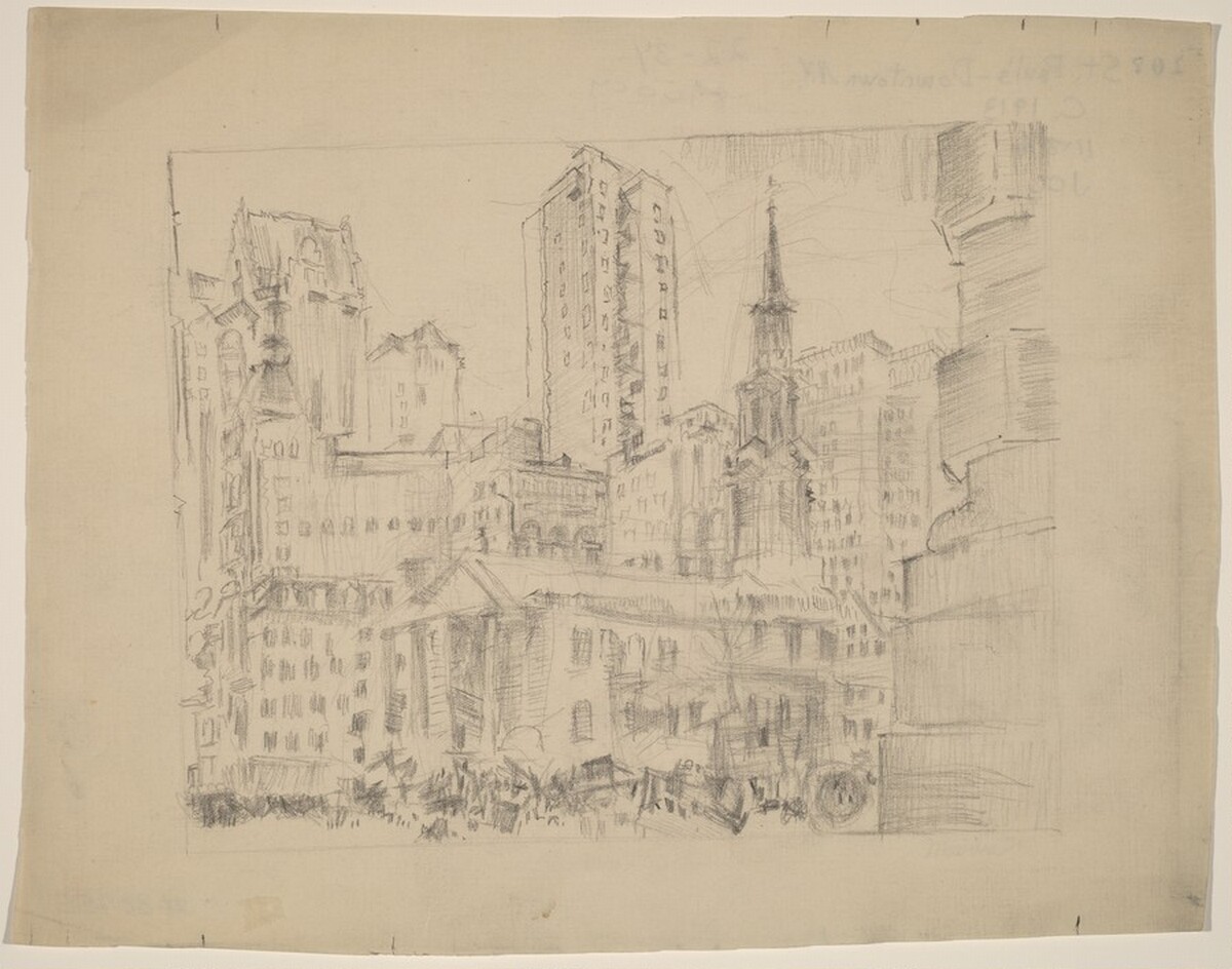 St. Paul's-Downtown NY by John Marin