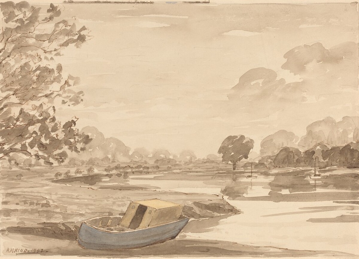 On the Thames, above Richmond by Arthur Mayger Hind
