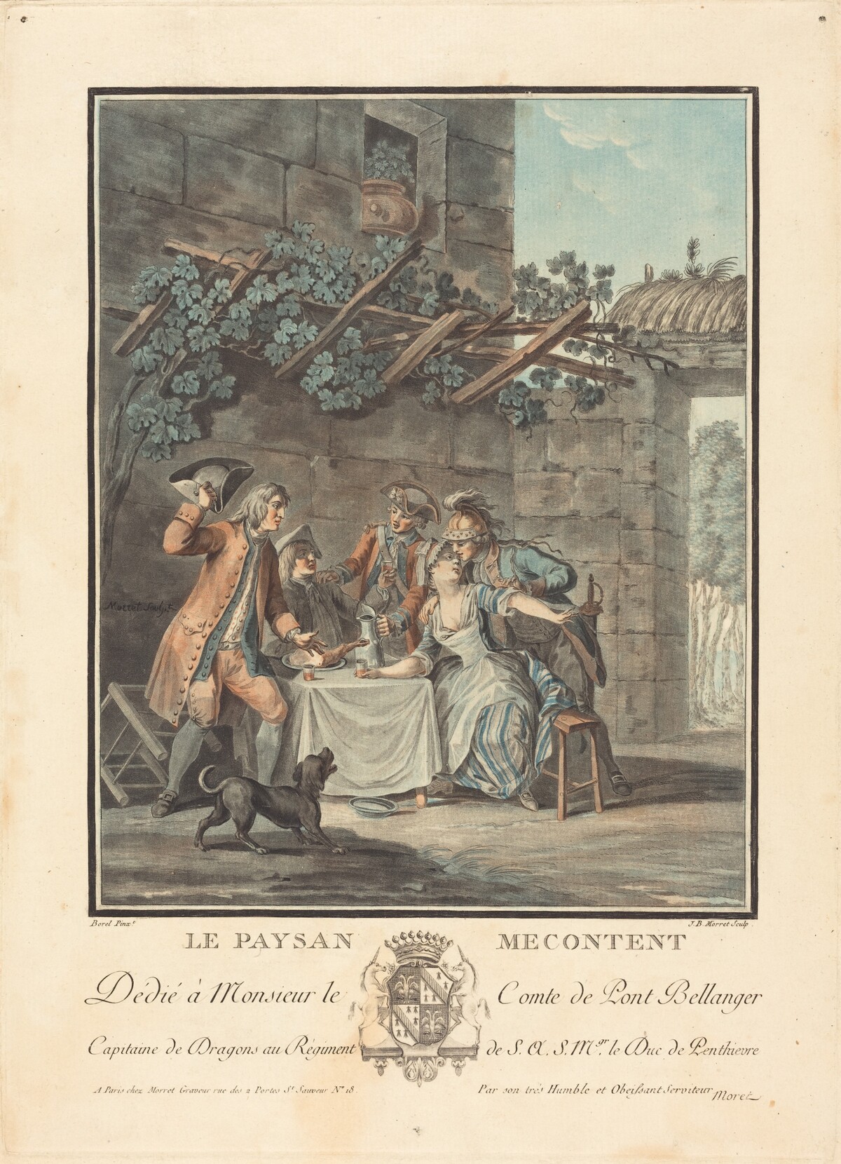 Le paysan mecontent by Jean-Baptiste Morret after Antoine Borel