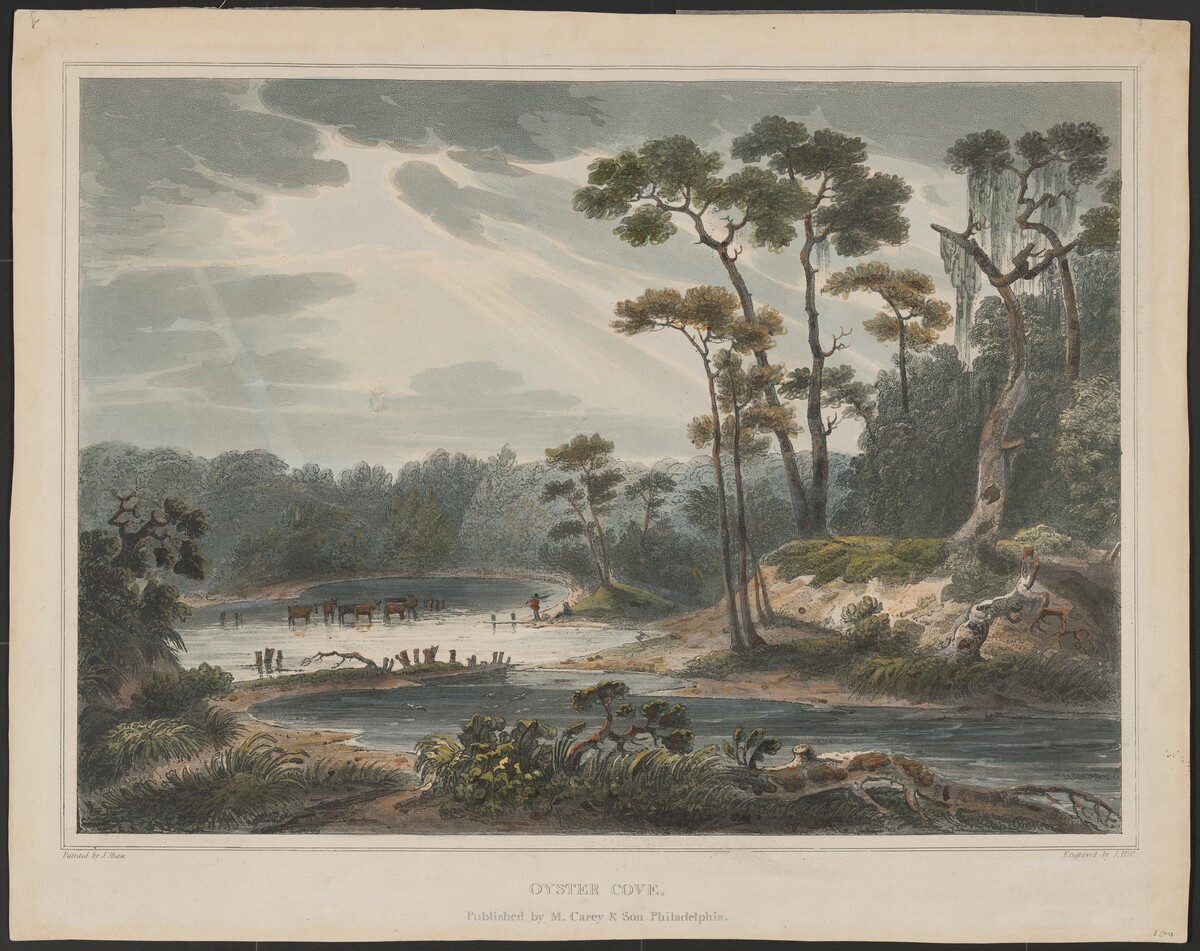 Oyster Cove by John Hill, after Joshua Shaw