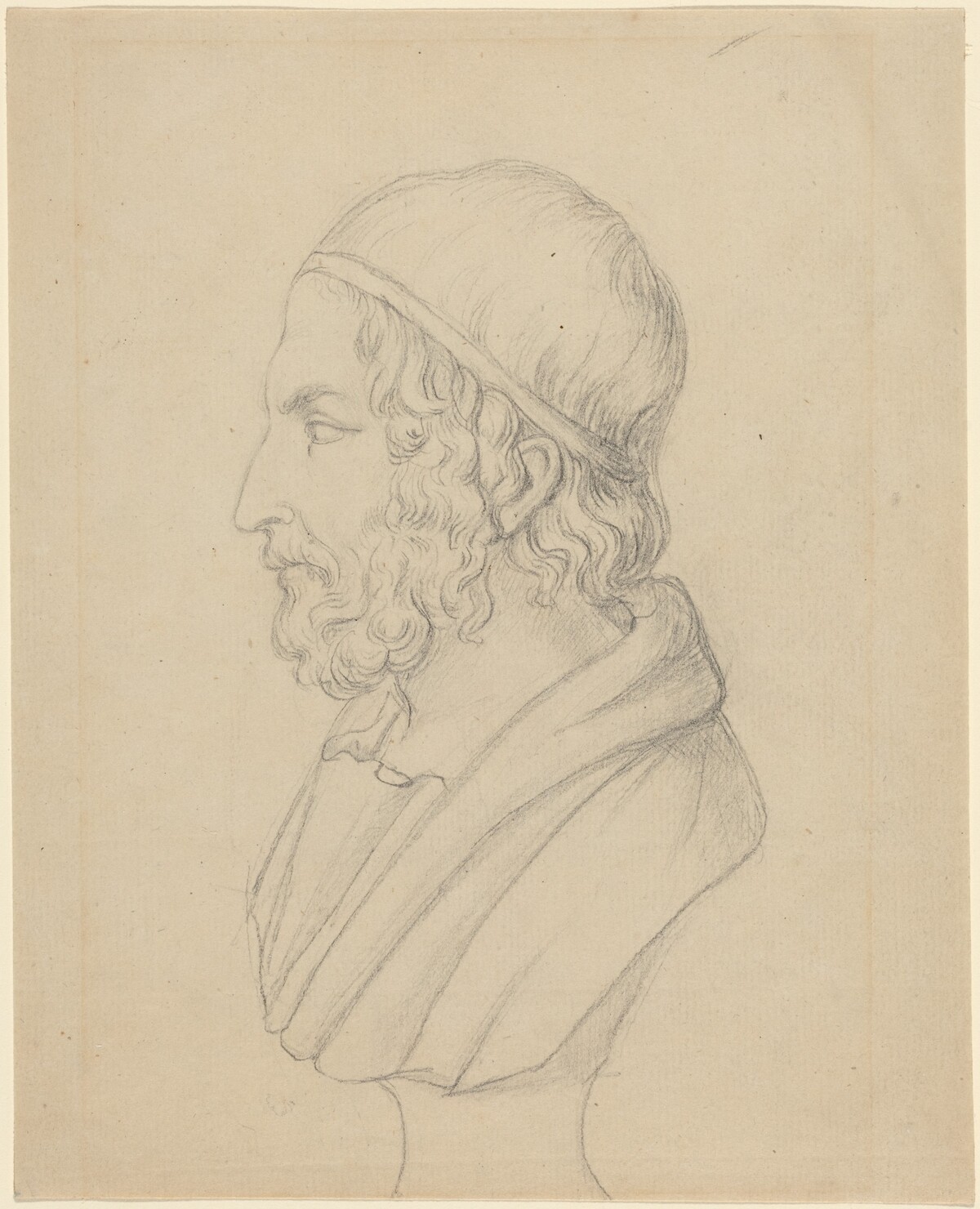 Classical Portrait Bust of a Bearded Man by John Flaxman