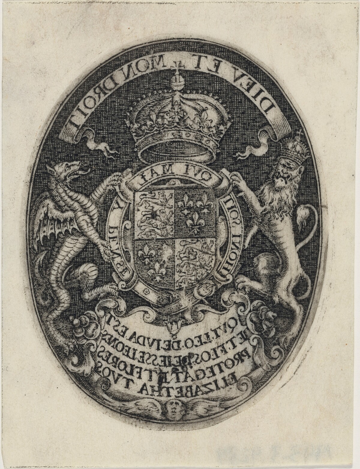 Shield of Queen Elizabeth by Simon de Passe