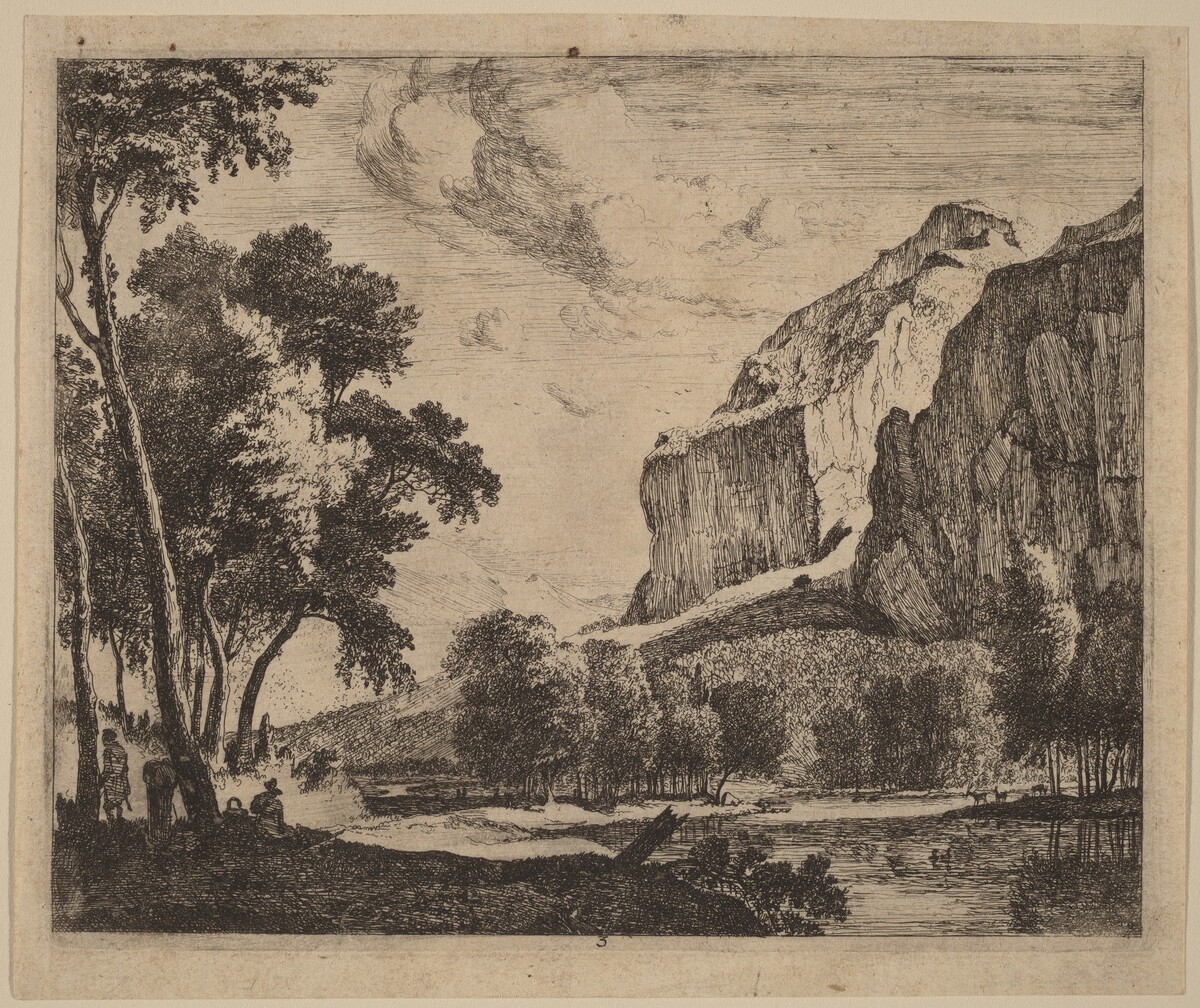 Riverscape with Rocks on the Right: pl.3 by Roelant Roghman and Melchior Küsel