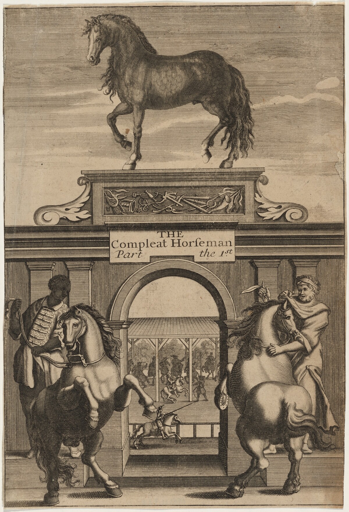 Title Page to the Compleat Horseman by Unknown Artist