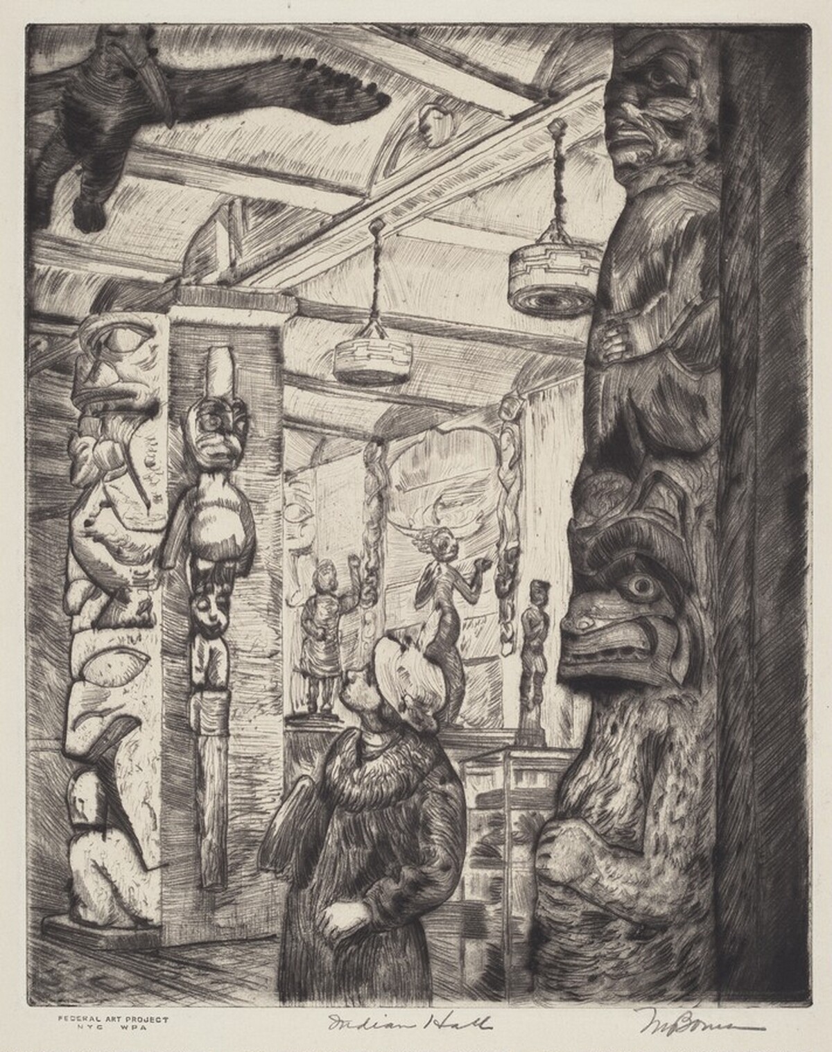 Indian Hall, Museum of Natural History, New York by Mortimer Borne