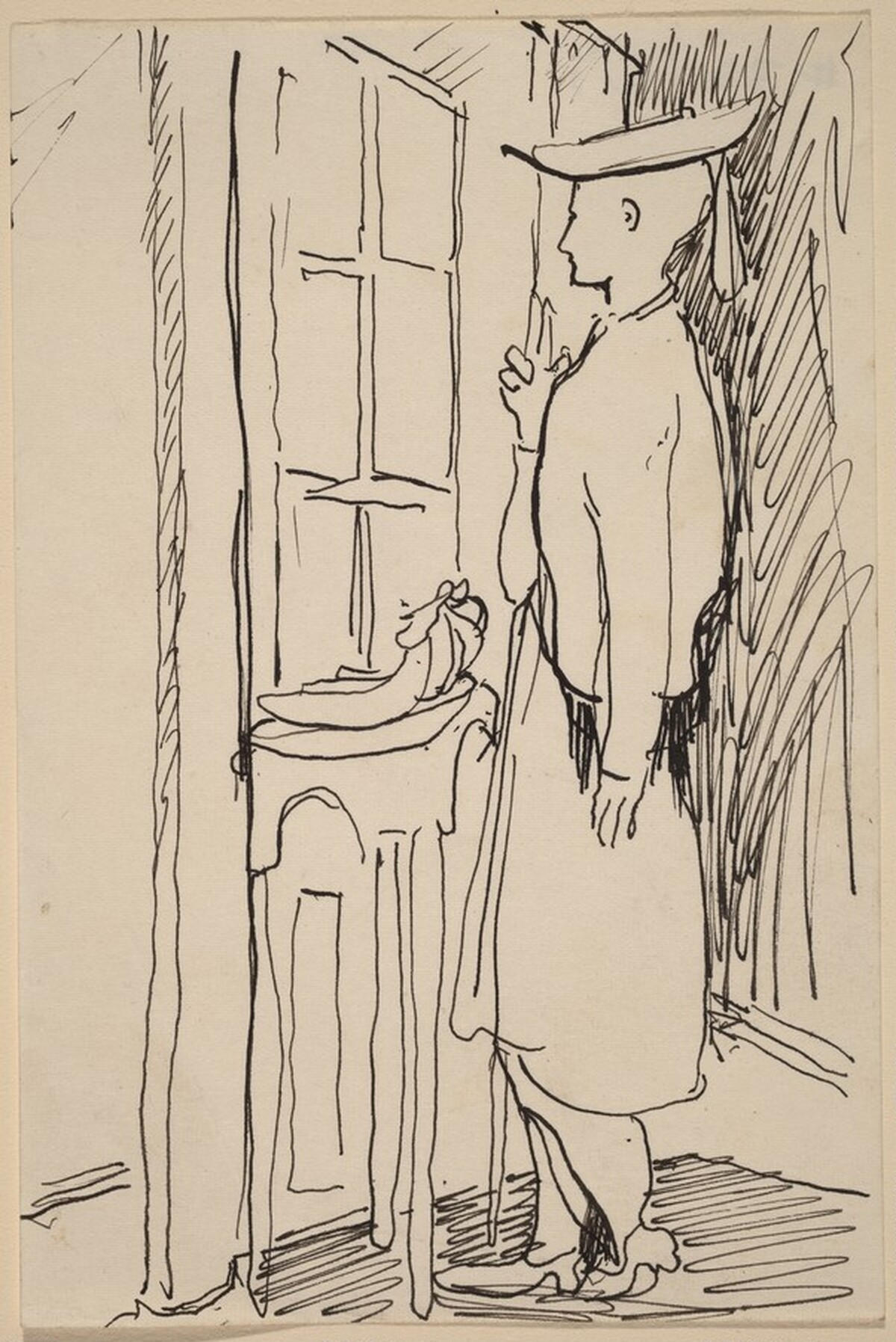 Woman Wearing Hat, Standing before a Window by Mark Rothko