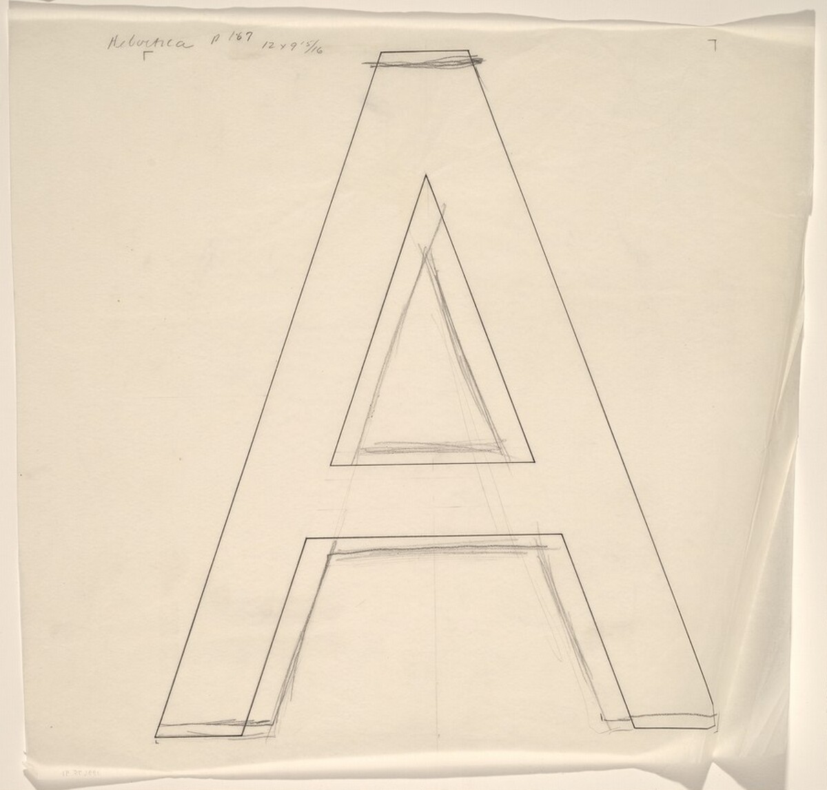 Sketch for "Building - Blocks for a Doorway" (A) by Vito Acconci
