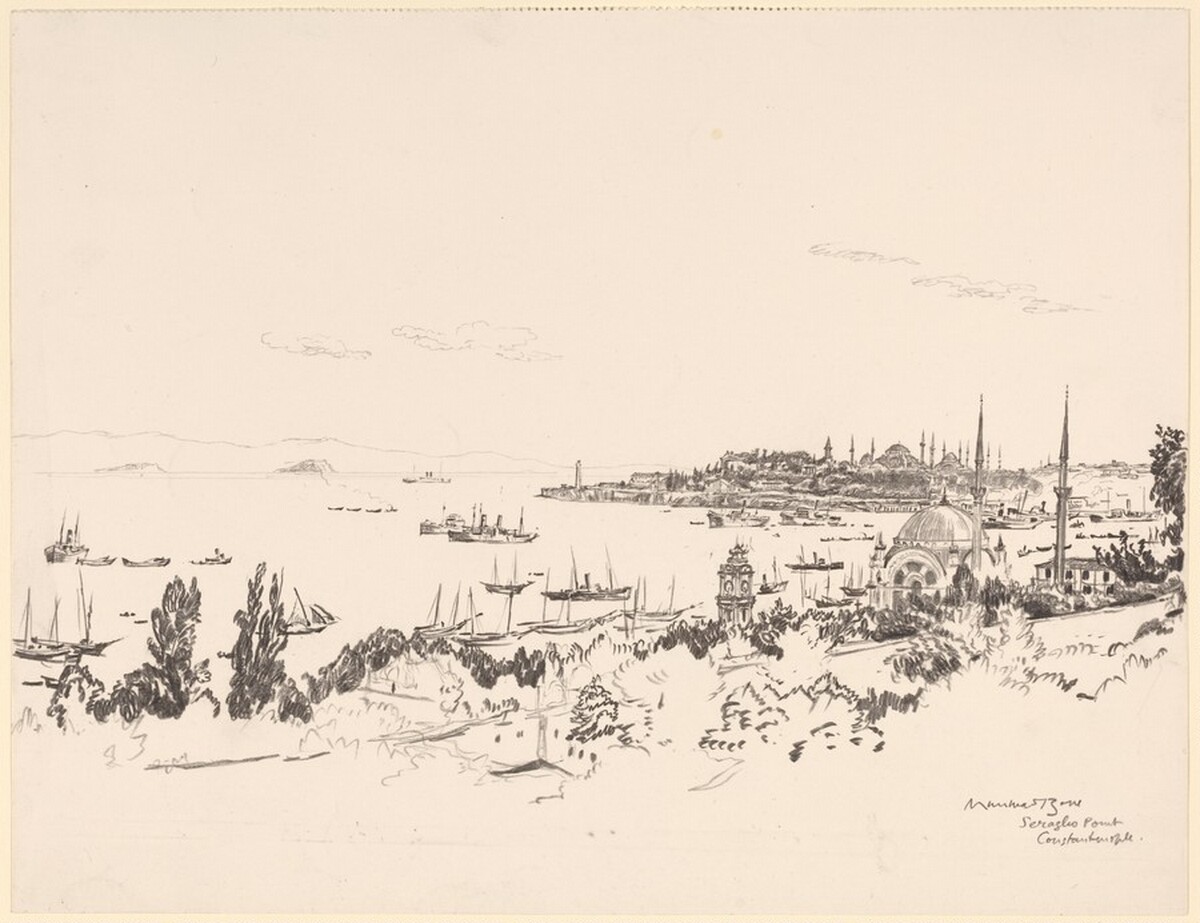 Seraglio Point, Constantinople by Sir Muirhead Bone