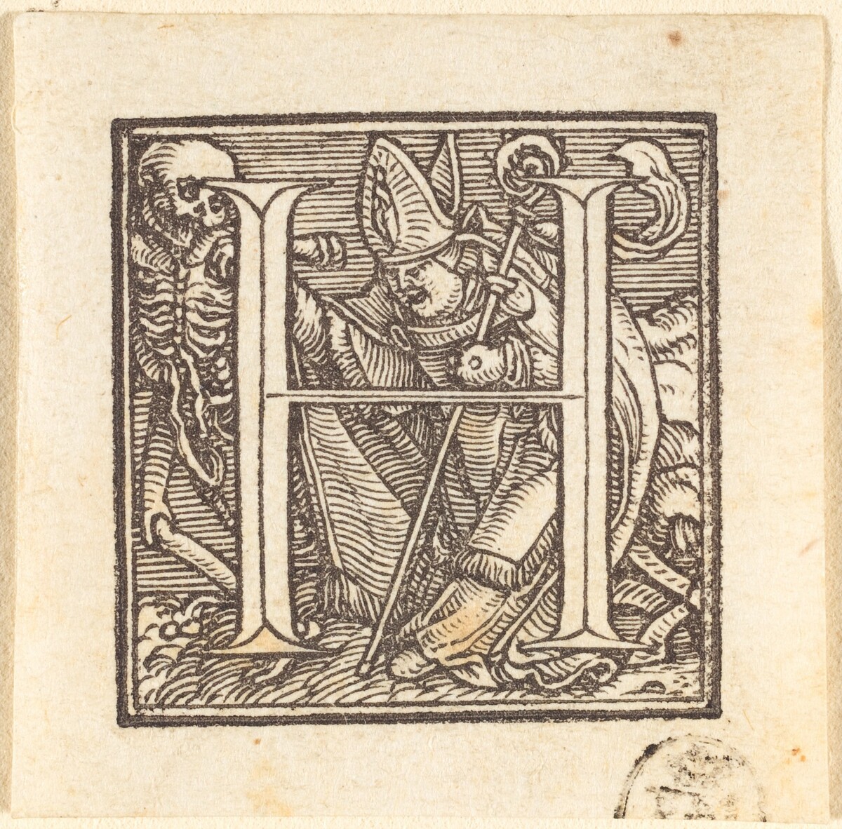Letter H by Hans Lützelburger after Hans Holbein the Younger