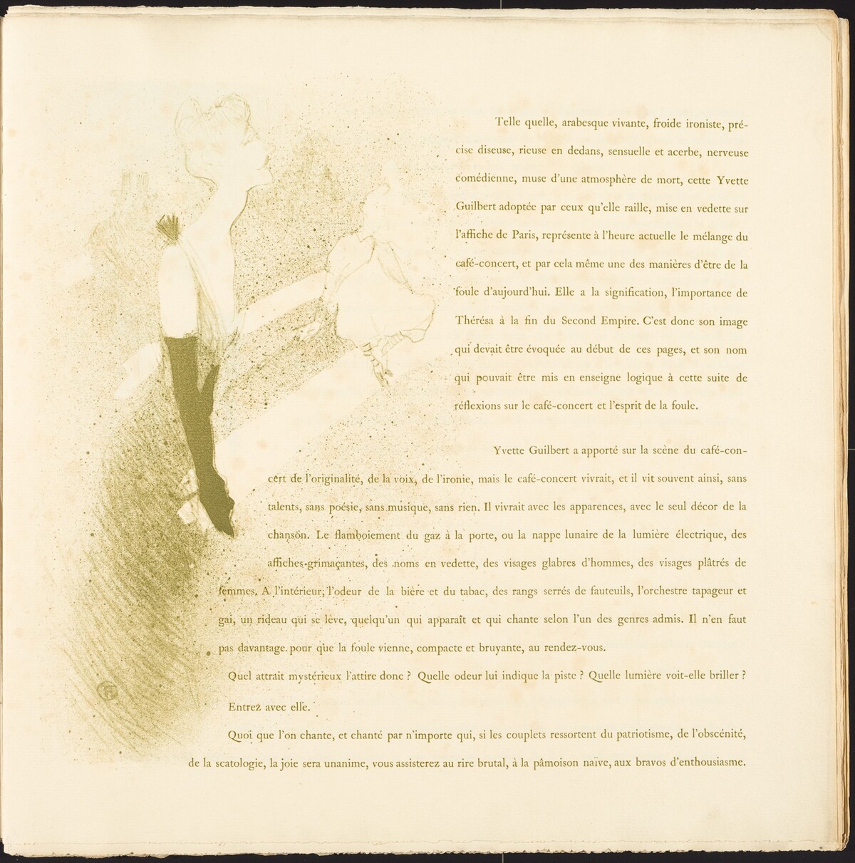 Yvette Guilbert by Henri de Toulouse-Lautrec