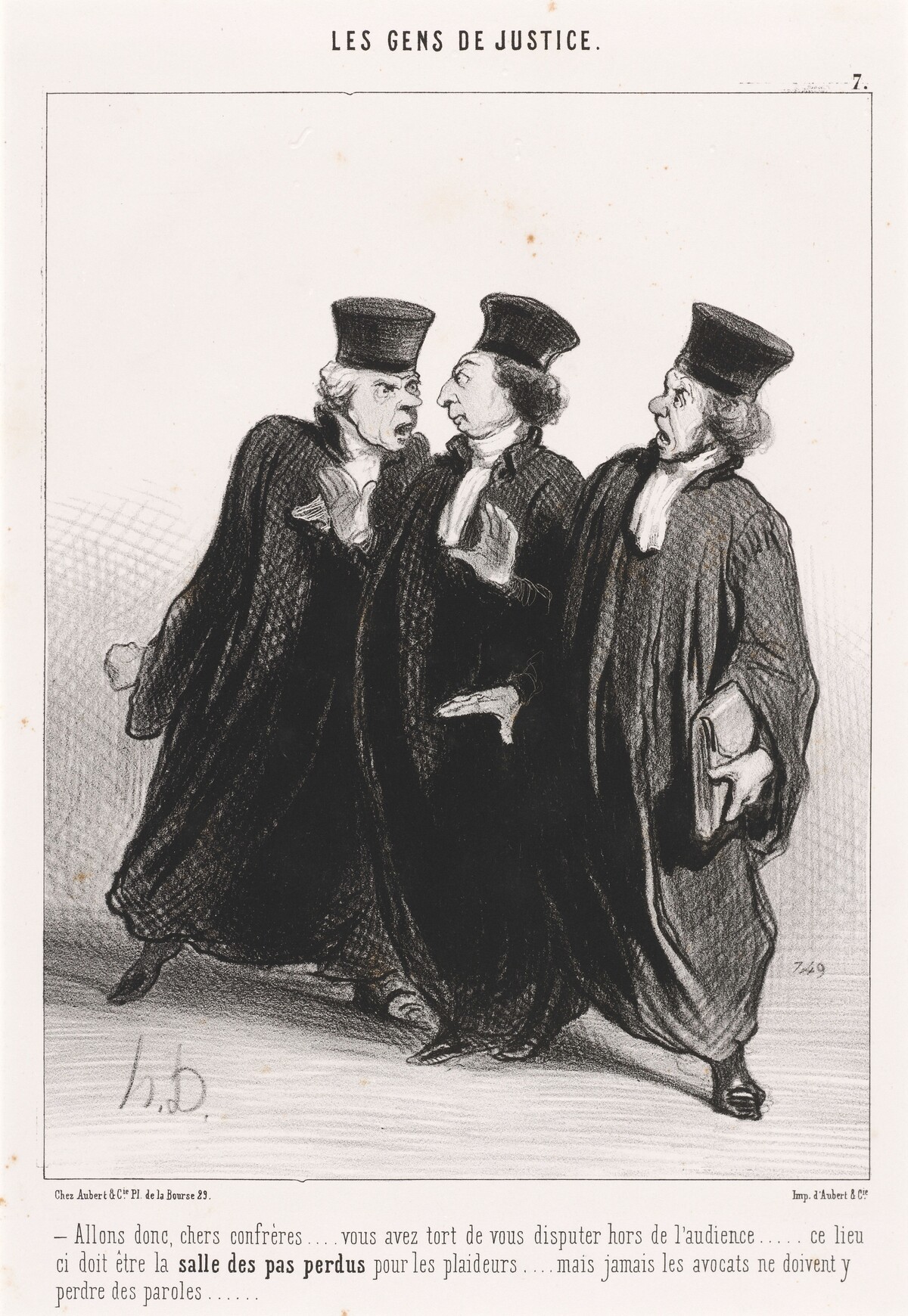 Allons donc, chers confrères... by Honoré Daumier