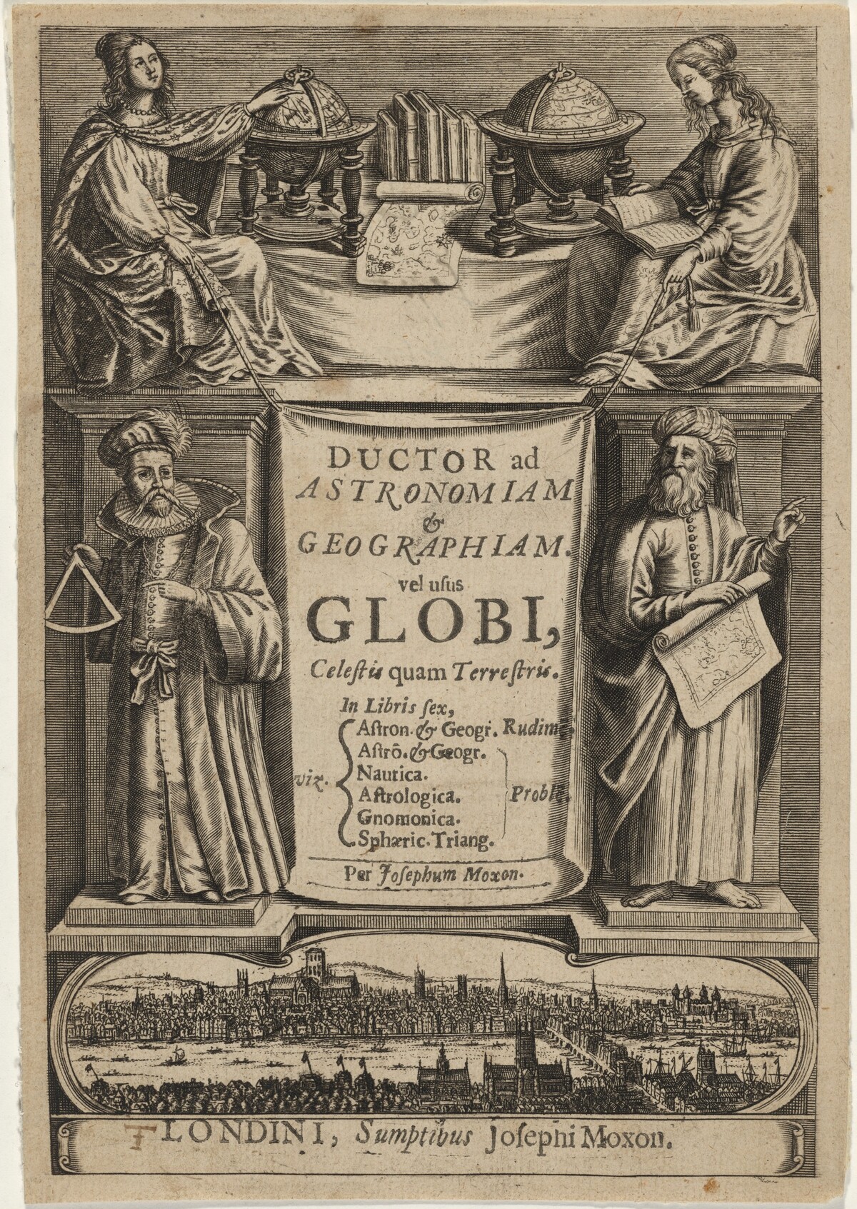 Title Page to J. Moxon, Ductor ad Astronomianet Geographiam by Unknown Artist