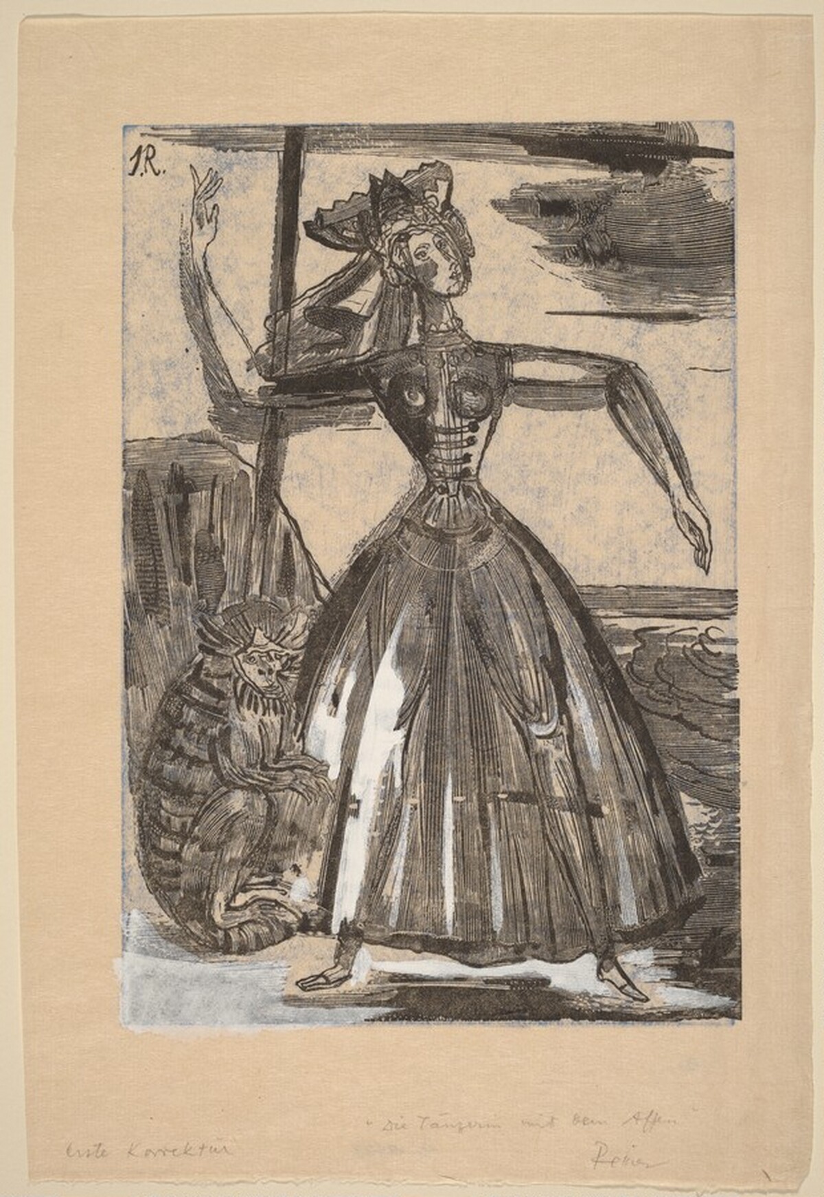 Die Tanzerin mit dem Affen by Imre Reiner