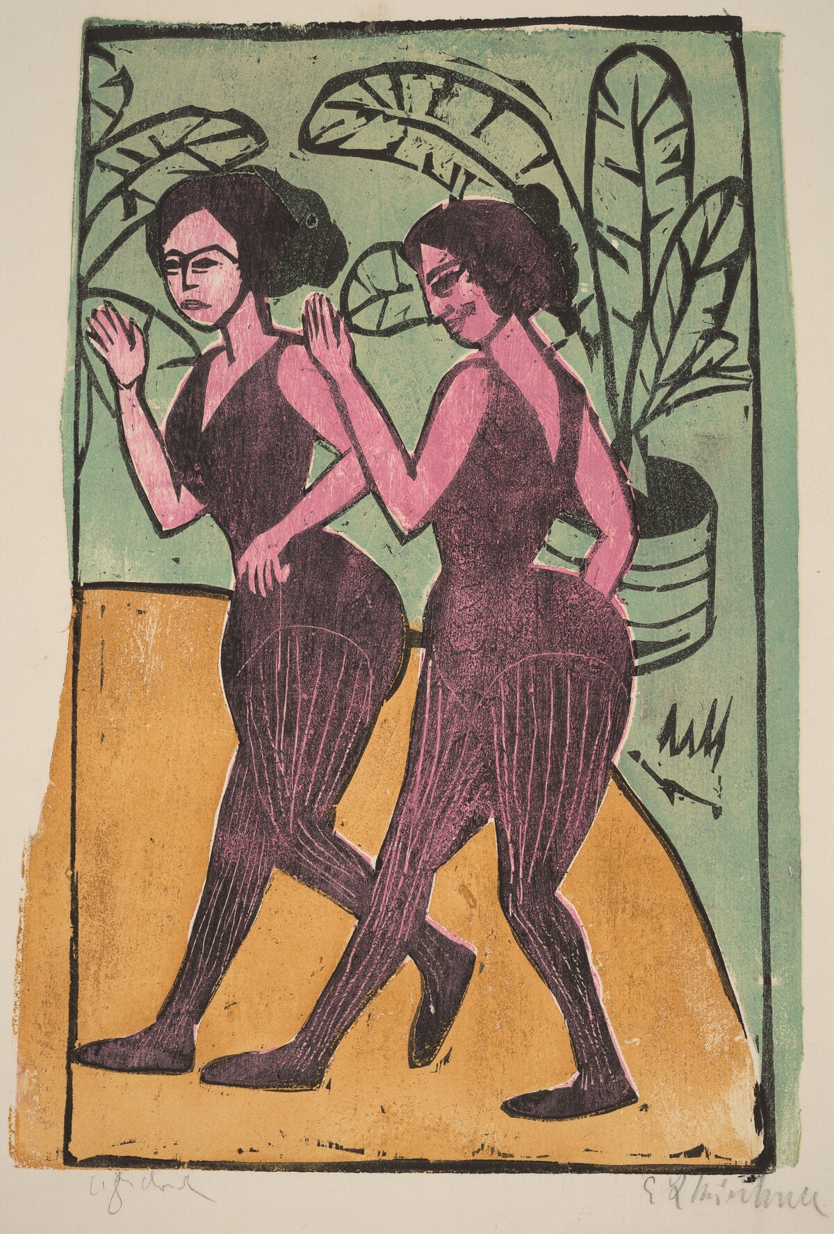 English Step Dancers by Ernst Ludwig Kirchner