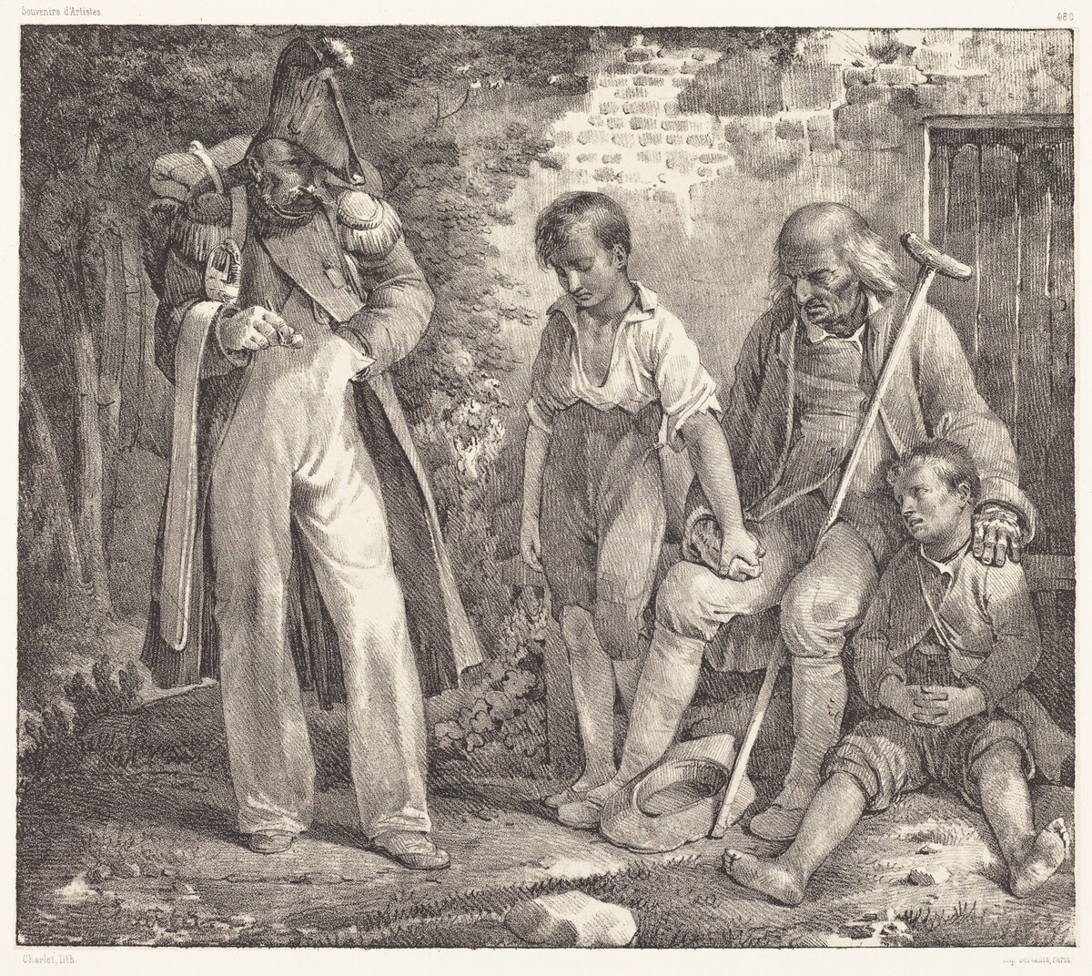 L'Aumône by Nicolas-Toussaint Charlet