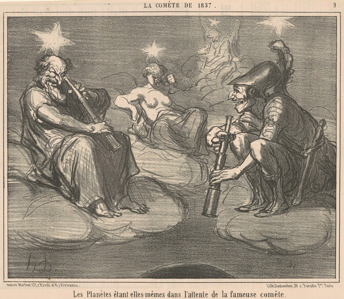 Les planètes étant elles-mêmes dans ... by Honoré Daumier