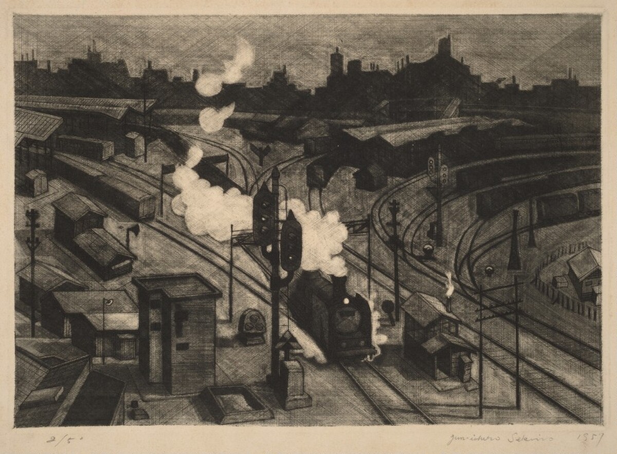 Railroad Yard by Jun'ichiro Sekino
