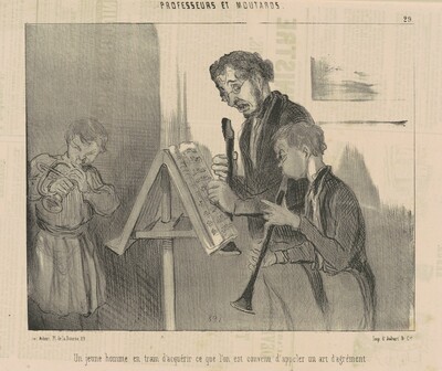 Un jeune homme en train d'acquérir ... un art d'agrément