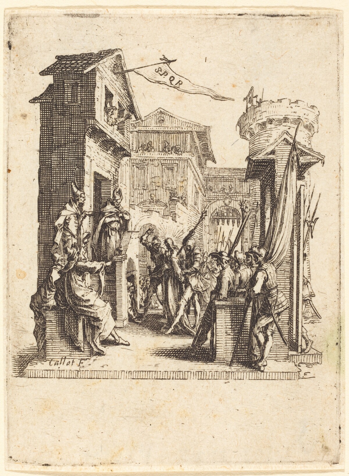 Christ before Caiaphas by Jacques Callot