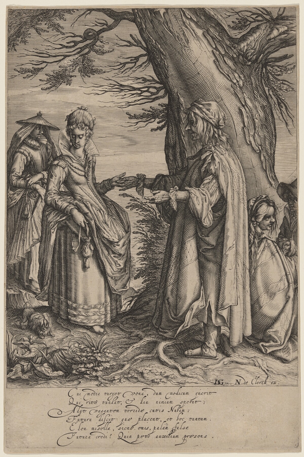 The Fortune Teller by Attributed to Andries Jacobsz Stock after Jacques de Gheyn II
