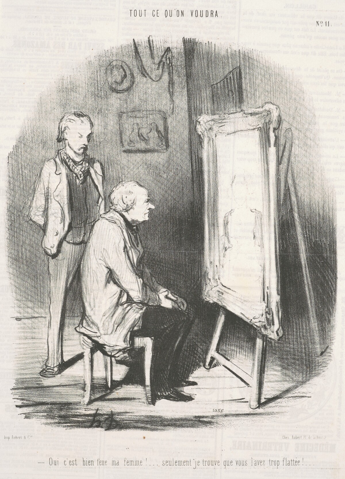 Oui c'est bien feue ma femme! ... by Honoré Daumier