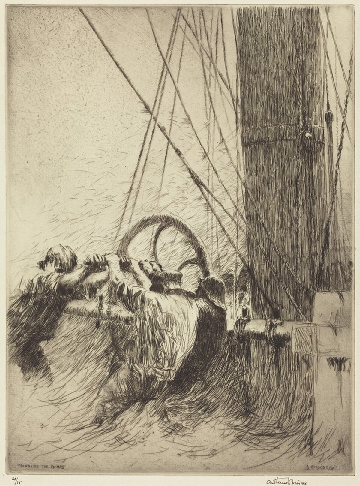 Manning the Pumps by Arthur Briscoe