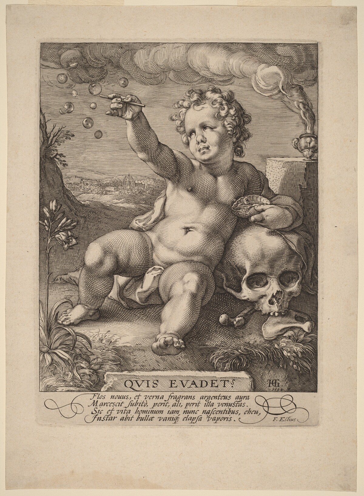Allegory of Transience ("Homo Bulla") by Hendrik Goltzius