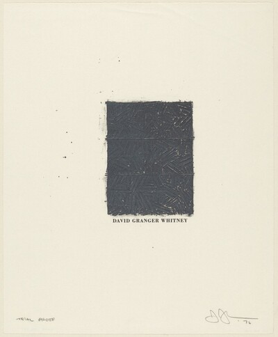 Bookplate for David Grainger Whitney [trial proof]