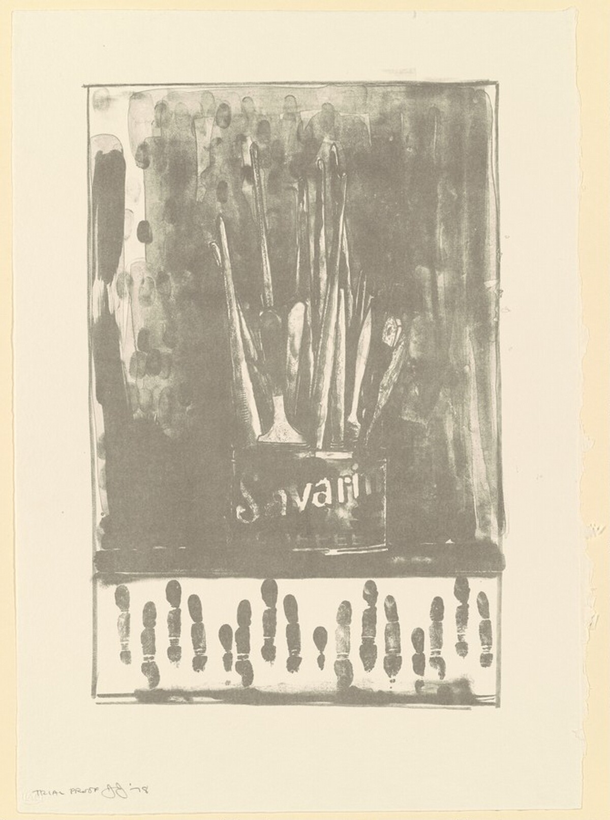 Savarin 3 (Red) [trial proof] by Jasper Johns