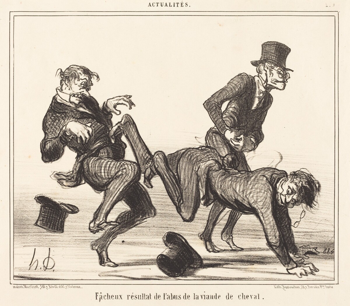 Facheux résultat... de la viande de cheval by Honoré Daumier