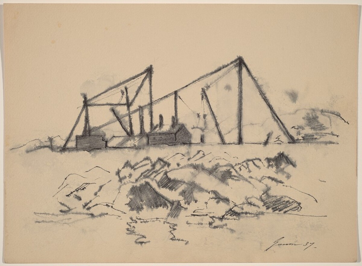 Rocks and Cranes by Donald Carlisle Greason
