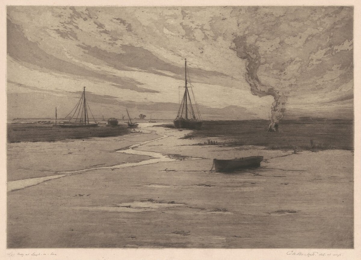 Low Tide at Leigh-on-Sea by Charles Henry Baskett