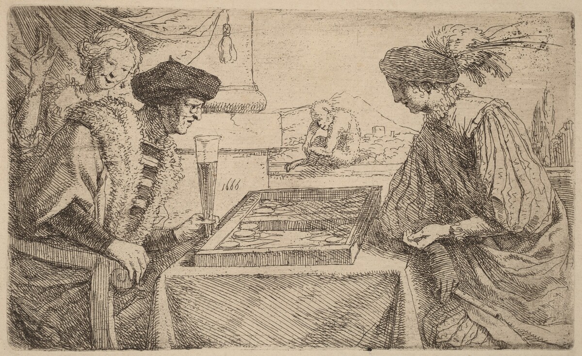 The Board Players by Leendert van der Cooghen