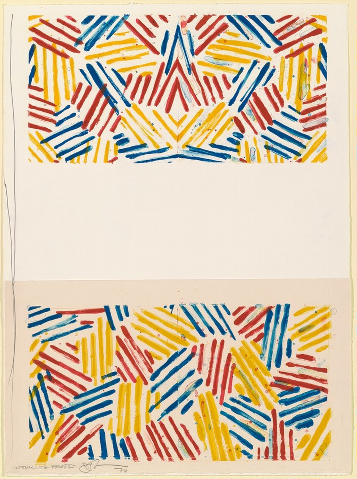 #2 (after 'Untitled 1975') [working proof] by Jasper Johns