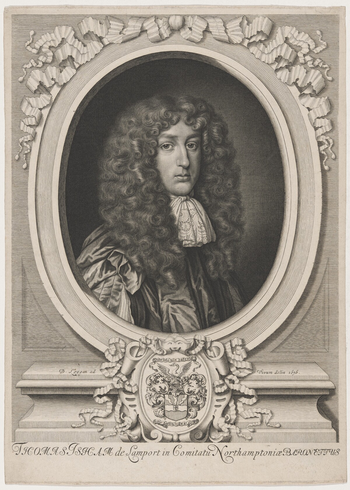 Sir Thomas Isham by David Loggan after Sir Peter Lely