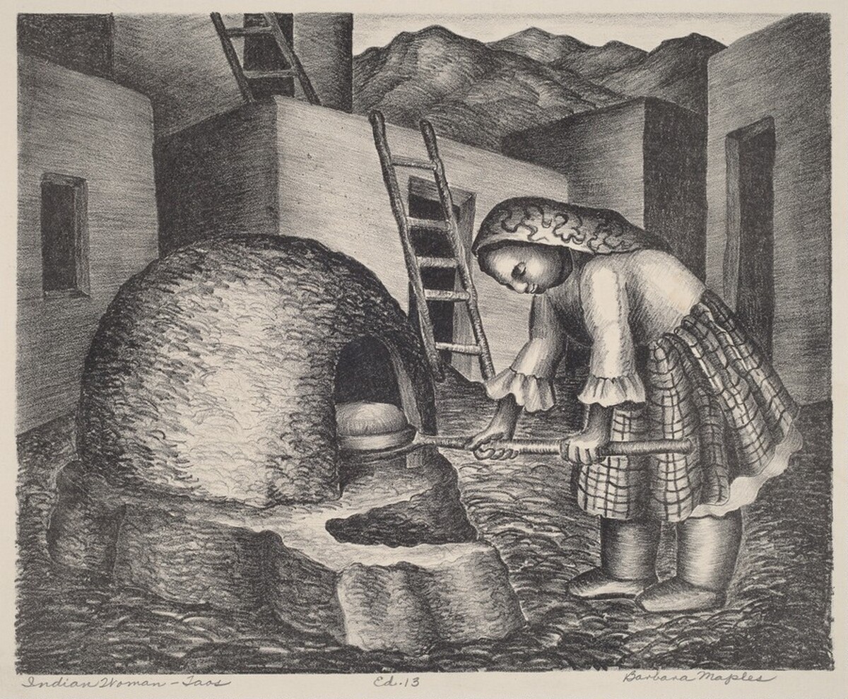 Indian Woman - Taos by Barbara Lucile Maples