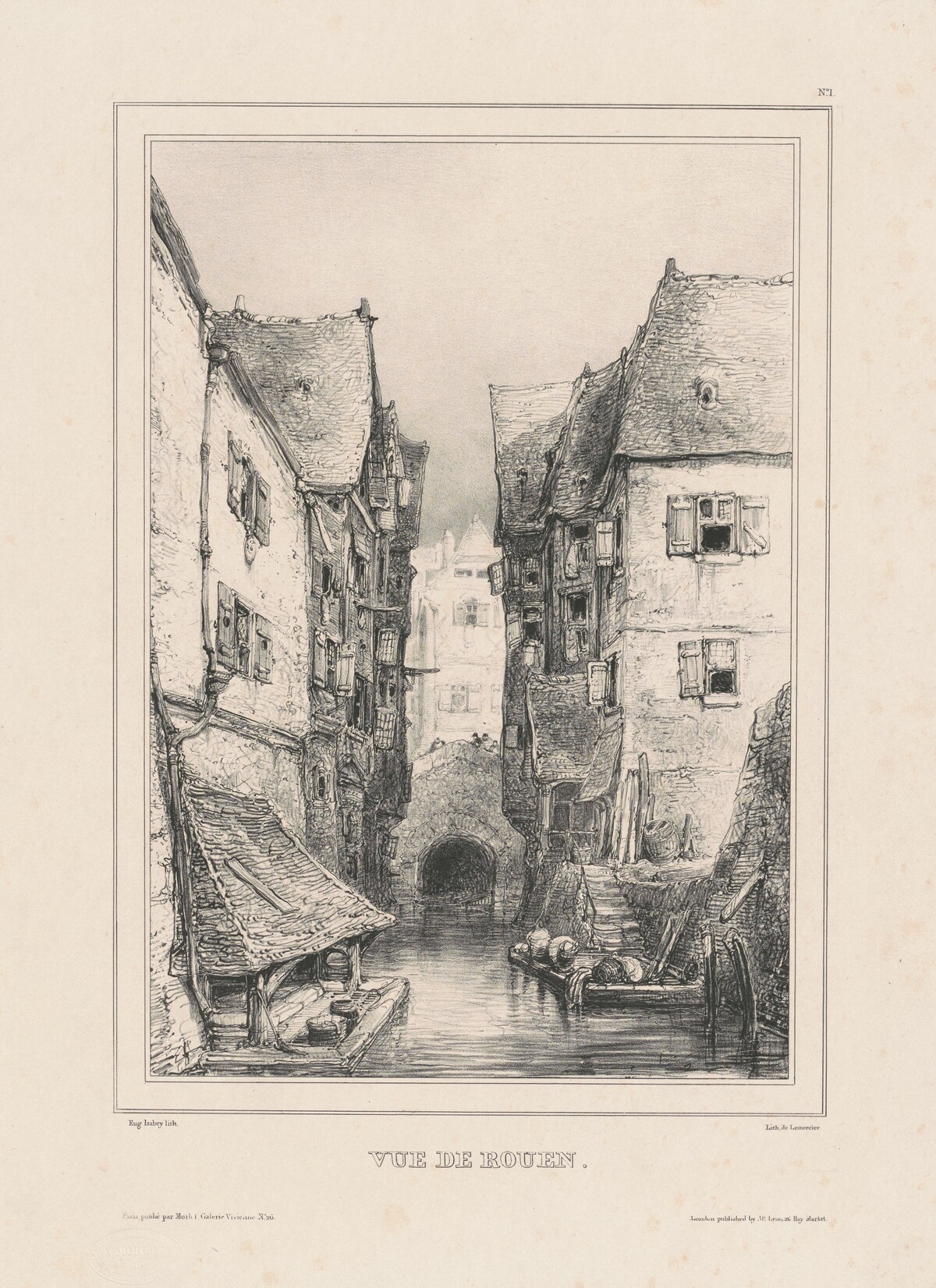 Vue de Rouen by Eugène Isabey
