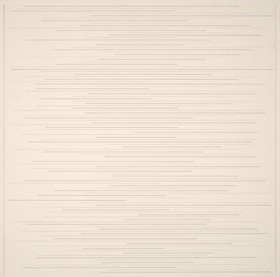 Alternate Ink and Pencil Straight, Parallel Lines, of Random Length, Not Touching the Sides