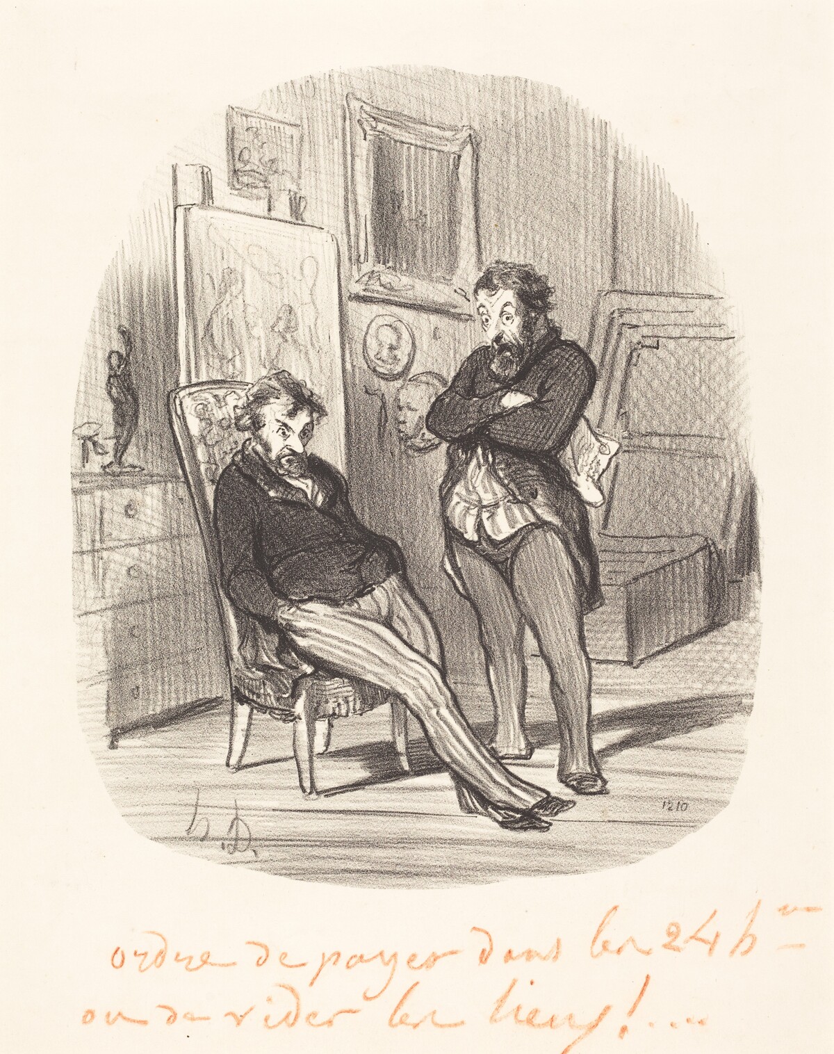 Inconvénient d'envoyer un mauvais tableau... by Honoré Daumier
