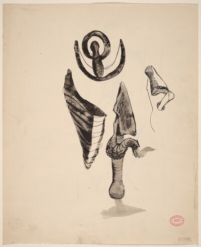 Untitled [abstract forms] [verso]