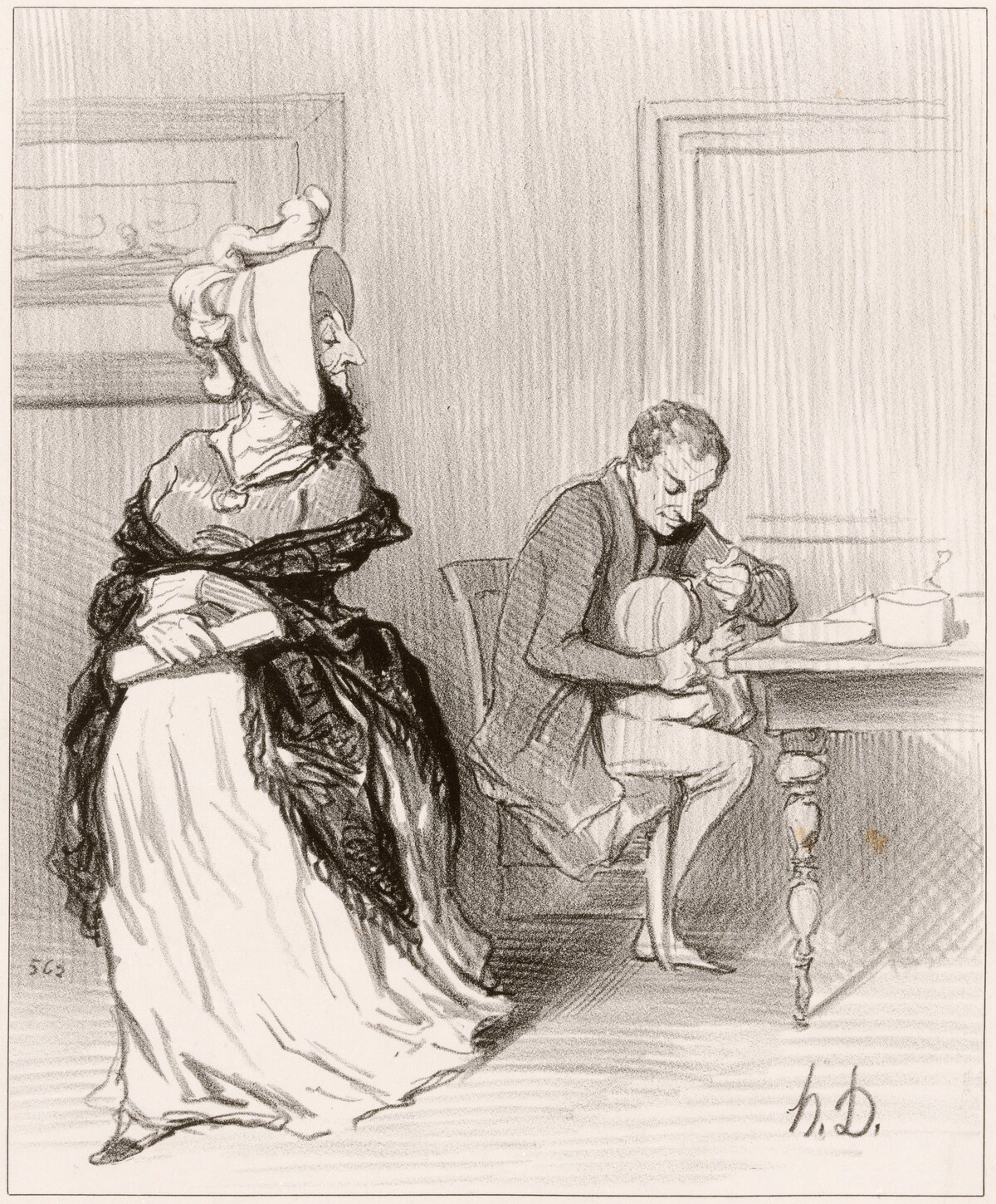 Adieu, mon cher, je vais chez mes éditeurs... by Honoré Daumier