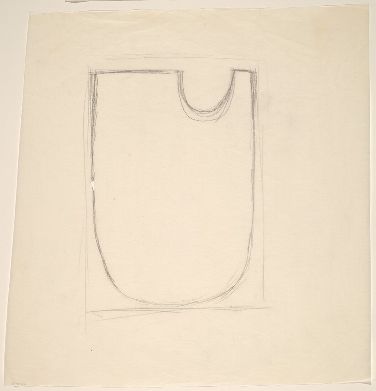 Sketch for "Building - Blocks for a Doorway" (U) by Vito Acconci