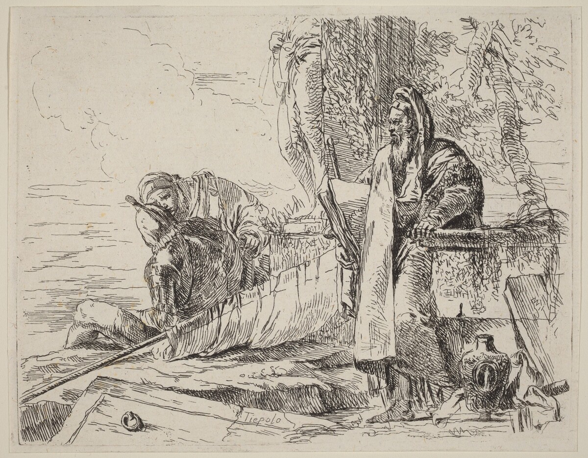 Standing Philosopher and Two Other Figures by Giovanni Battista Tiepolo