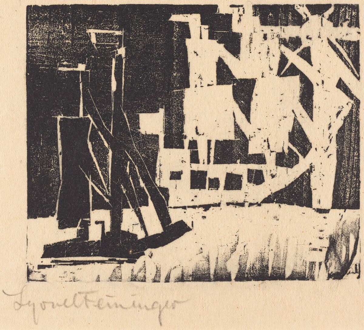 Ships and Sun, 4 (Schiffe und Sonne, 4) by Lyonel Feininger