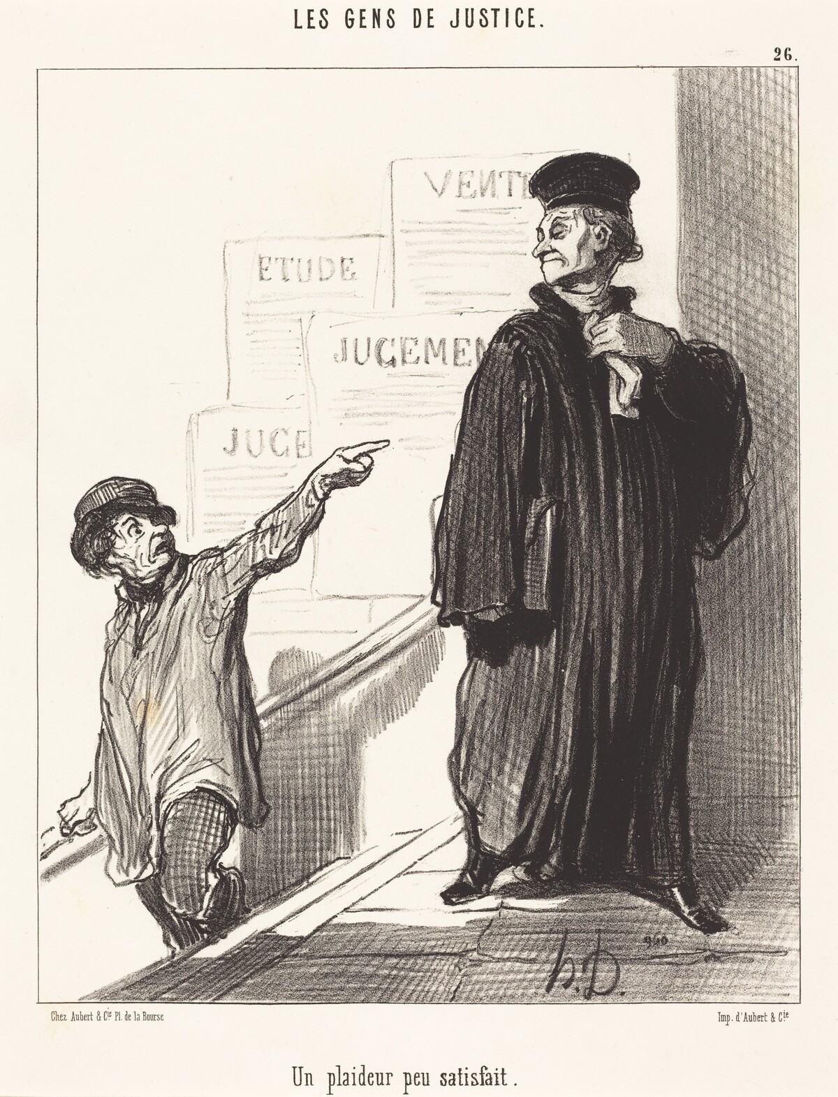 Un Plaideur peu satisfait by Honoré Daumier