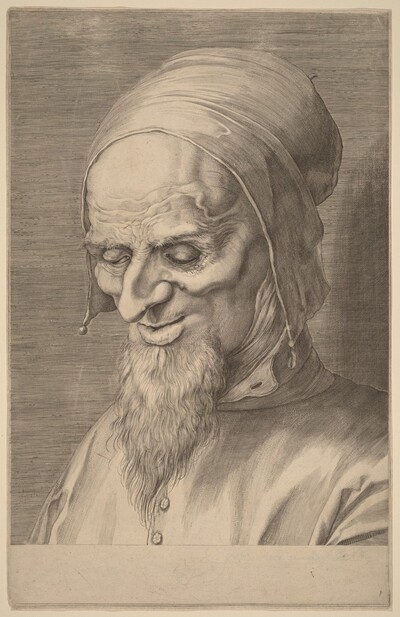 Head of an Apostle with Beard and Cap