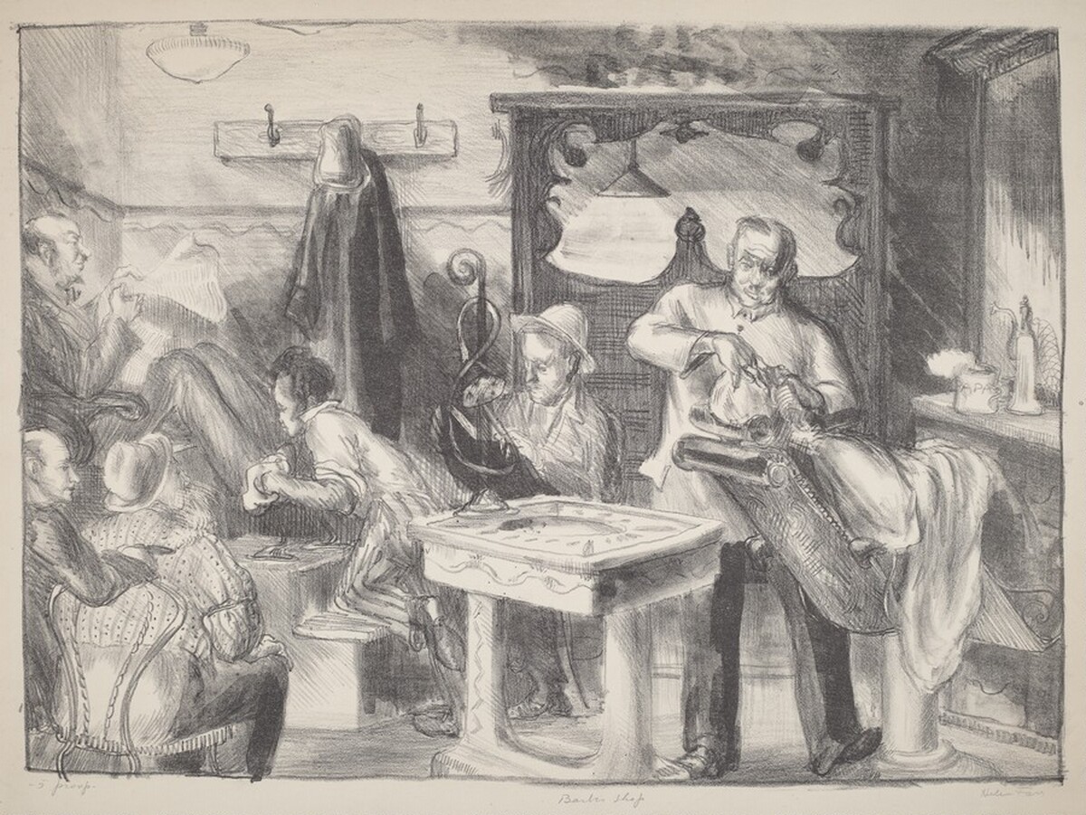 Barber Shop by Helen Farr Sloan